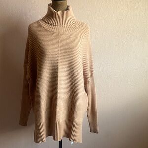 EFAN Elegant Beige Turtleneck Sweater